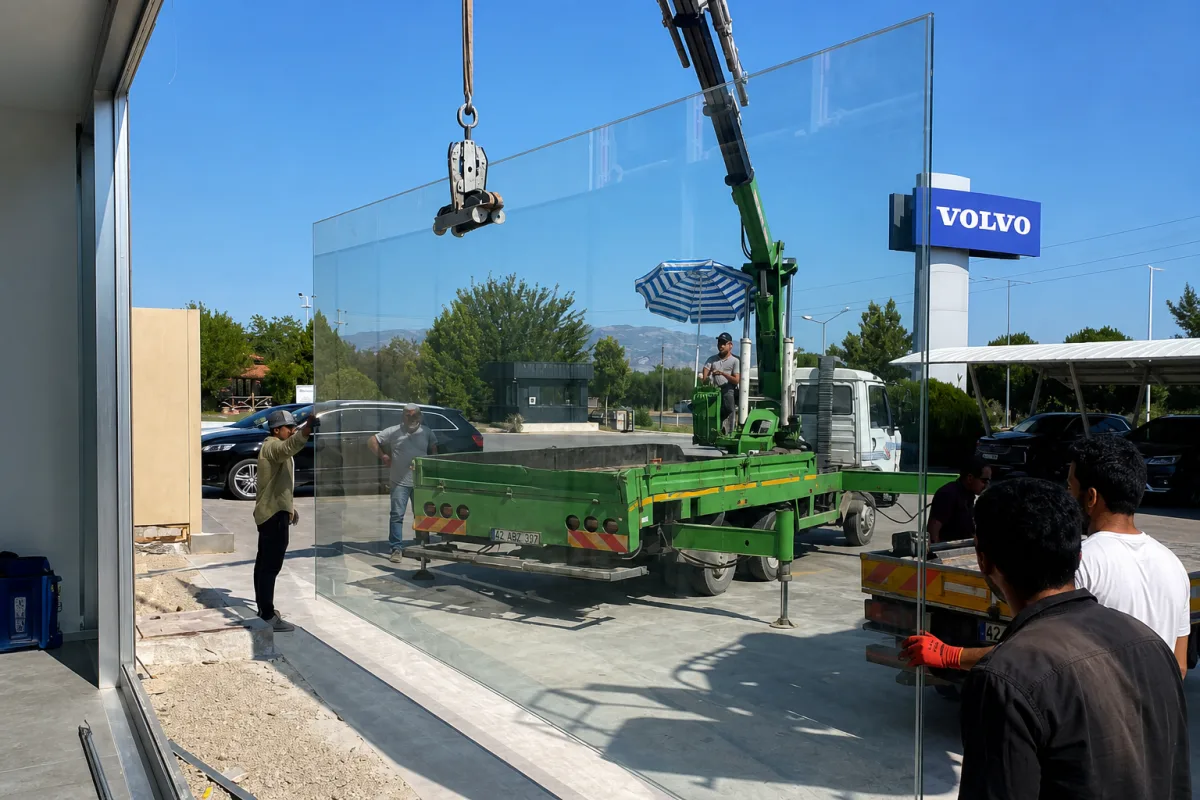 Cam panel kaldırma çalışması