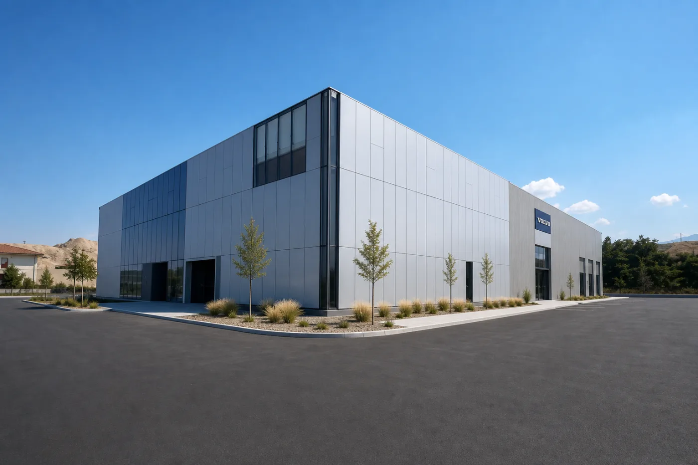 ZORYOL Volvo Showroom projesinin tamamlanmış hâl görselleştirmesi